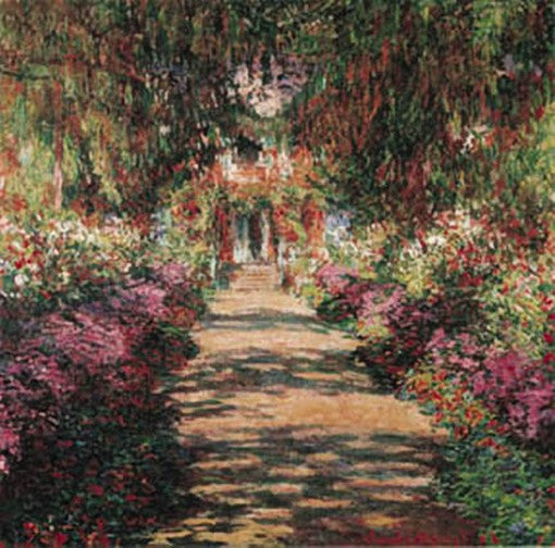 Garden Path At Giverny Art Print