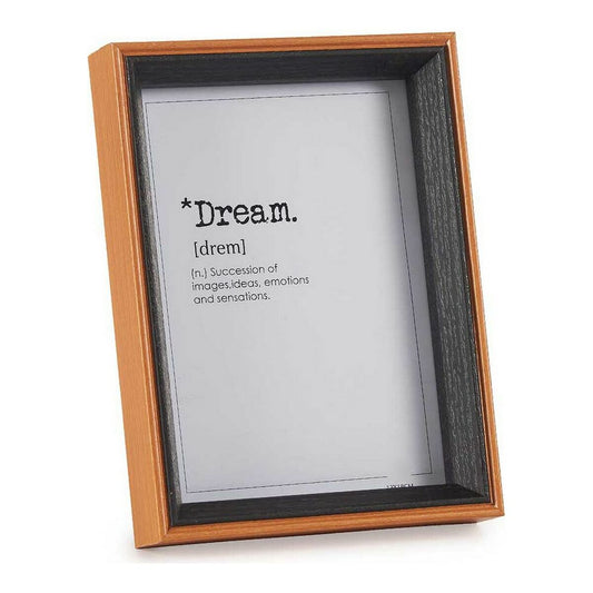 Photo frame 13 x 18 cm Black Brown Crystal MDF Wood