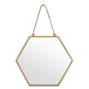 Small Gold Geometric Mirror