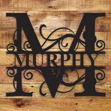 Fancy Monogram - Metal Wall Art/Decor