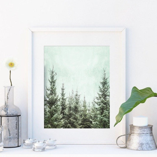 Forest Poster Print Art Canvas Wall Picture ,