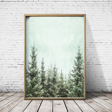 Forest Poster Print Art Canvas Wall Picture ,