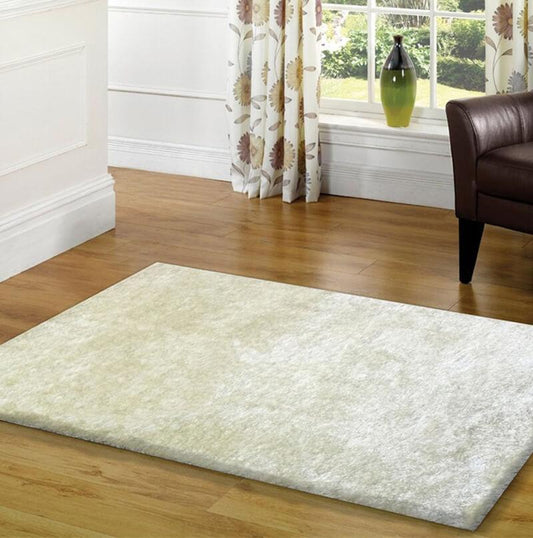 Fuzzy White Area Rug