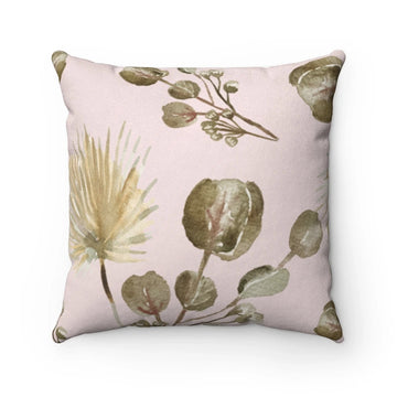 Garden Blossoms Double Sided Print Faux Suede Cushion/Pillow