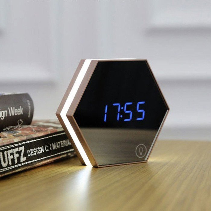 Mirror LED Alarm Clock