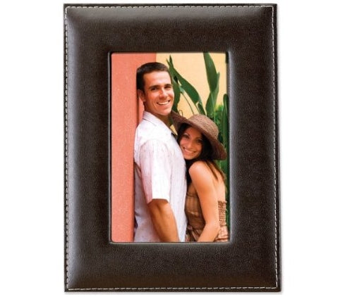 Lawrence Frames 685246 Lawrence Frames Dark Brown Leather 4x6 Picture