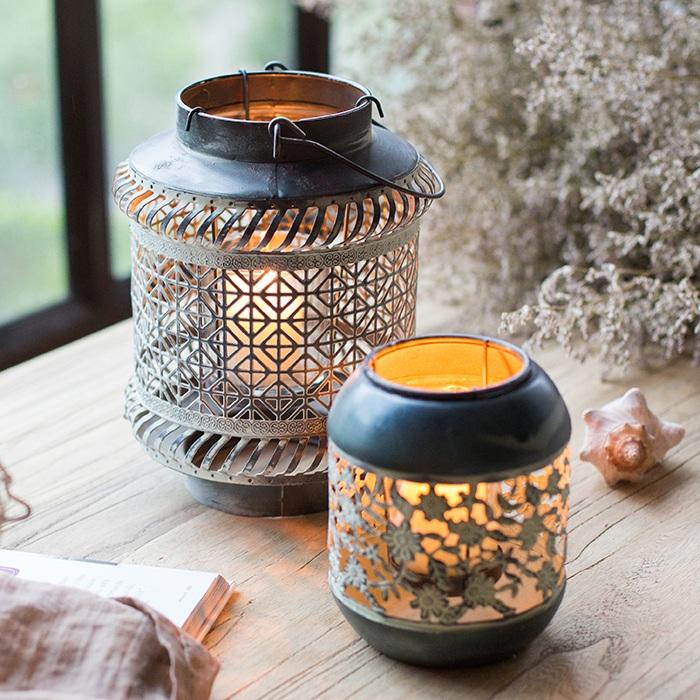 Metal Lantern Candle Holder